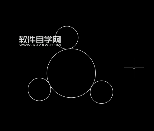 2018CAD怎么畫圓切三個小圓