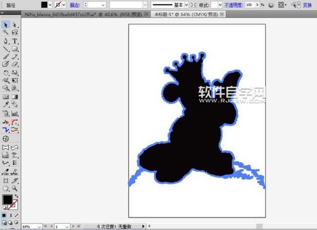 怎么用AI設(shè)計(jì)米奇國(guó)王圖案