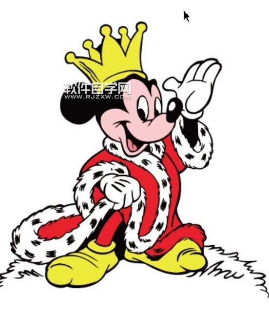 怎么用AI設(shè)計(jì)米奇國(guó)王圖案