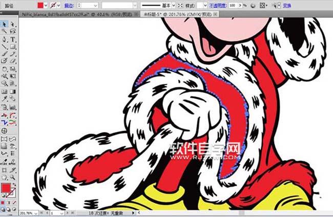 怎么用AI設(shè)計(jì)米奇國(guó)王圖案