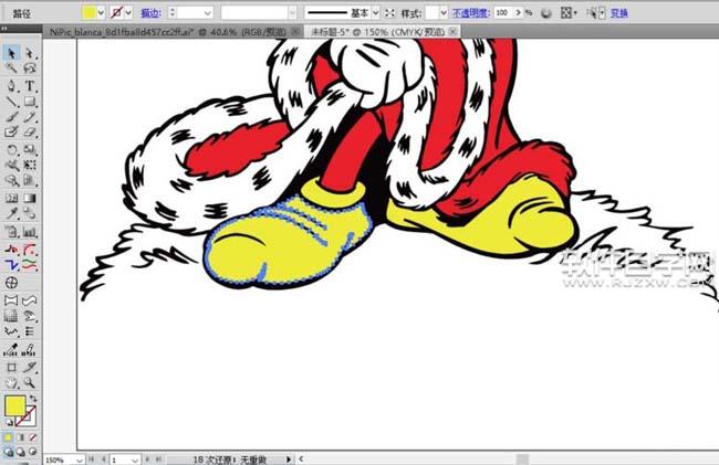 怎么用AI設(shè)計(jì)米奇國(guó)王圖案