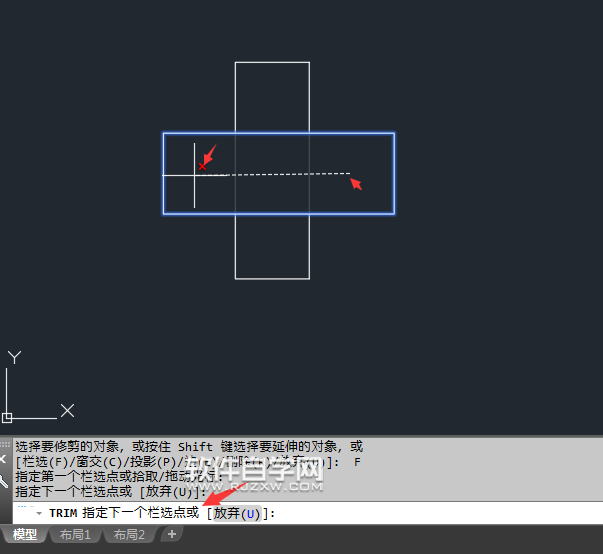 cad修剪欄選怎么用