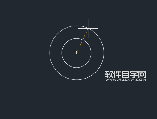 CAD2019怎么捕捉圓心繪制同心圓