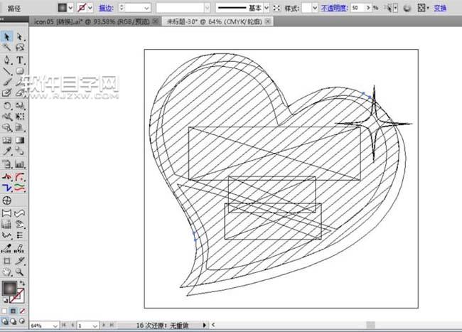ai怎么設(shè)計心形標(biāo)簽