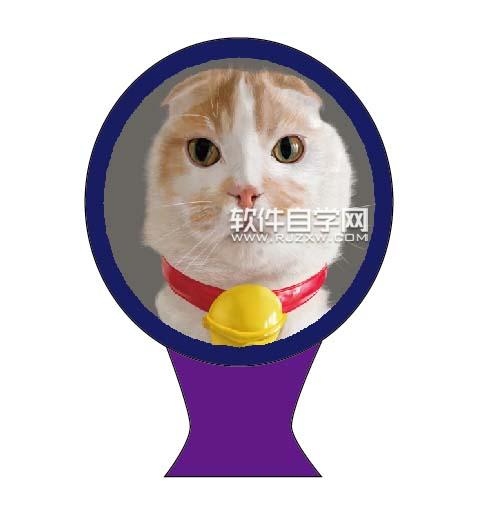 ai怎么設計小貓照鏡子