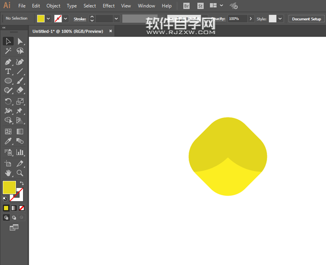 ai怎么設計卡通菠蘿簡筆畫