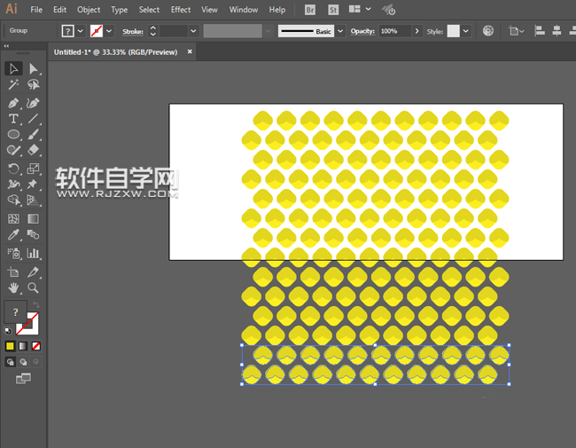 ai怎么設計卡通菠蘿簡筆畫