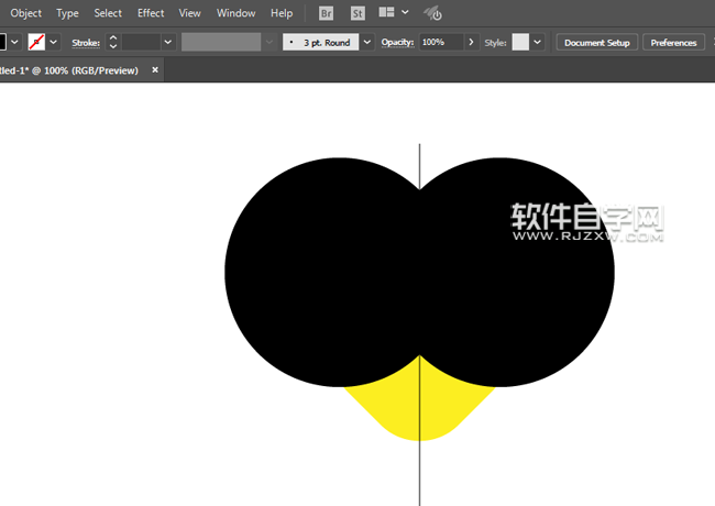 ai怎么設計卡通菠蘿簡筆畫