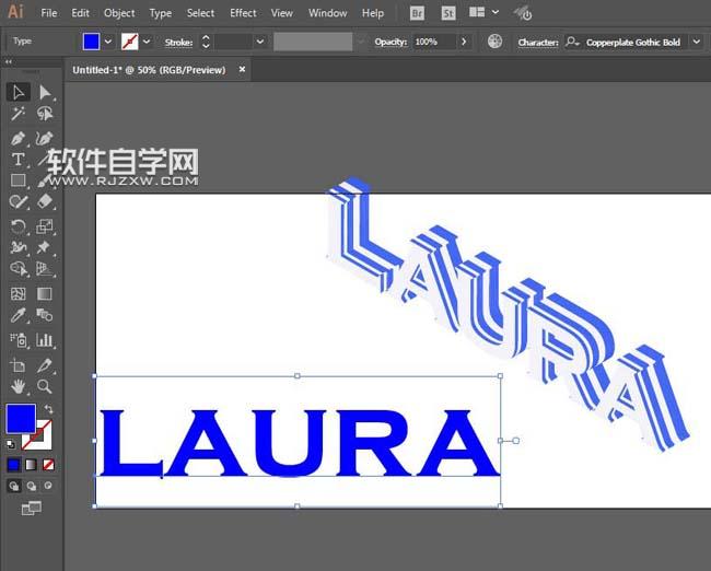 ai添加文字陰影效果