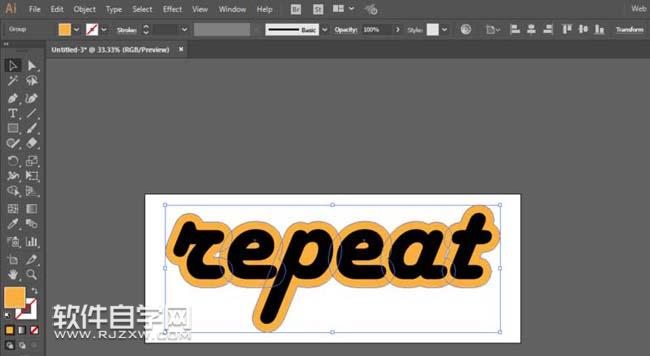 ai怎么給字體多層描邊