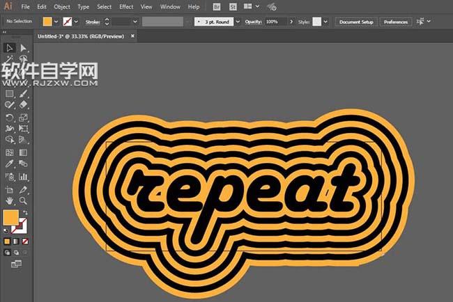 ai怎么給字體多層描邊