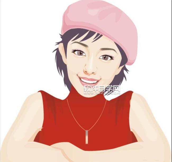 ai怎么設(shè)計(jì)戴帽子的女孩