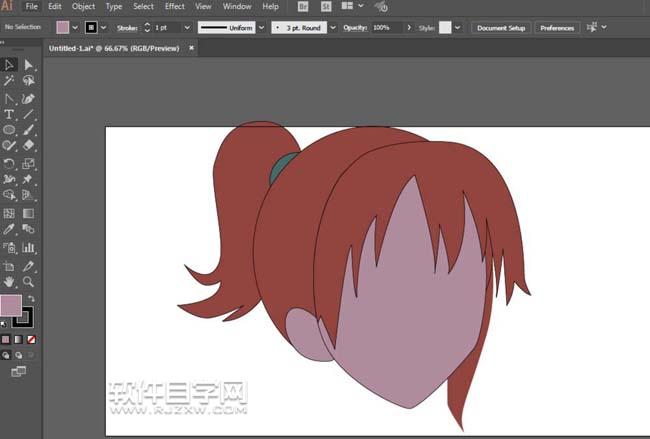 ai怎么畫卡通女孩子