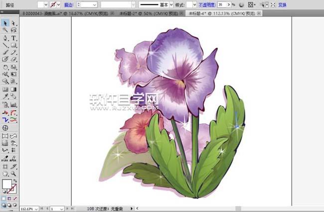 ai紫羅蘭怎么畫