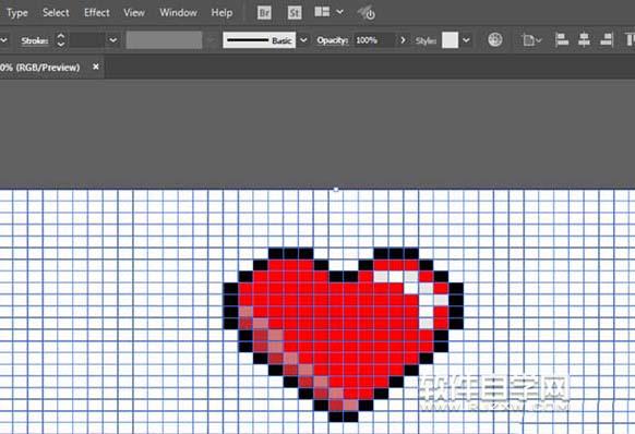 ai像素愛(ài)心怎么畫