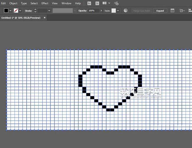 ai像素愛(ài)心怎么畫