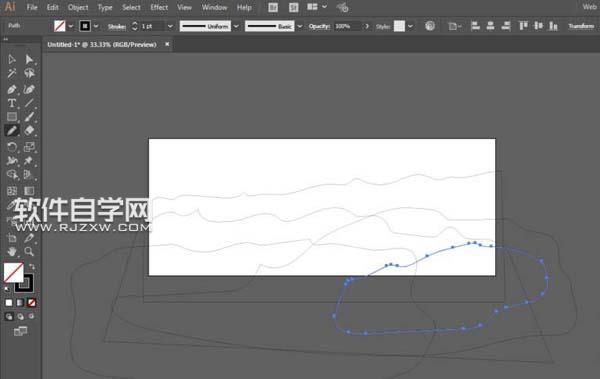 AI怎么設計夕陽西下的插畫
