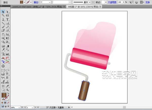 ai怎么設(shè)計(jì)滾桶刷漆效果