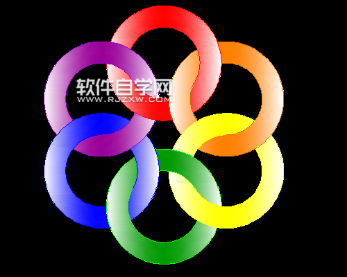 cad怎么畫六連環圖案