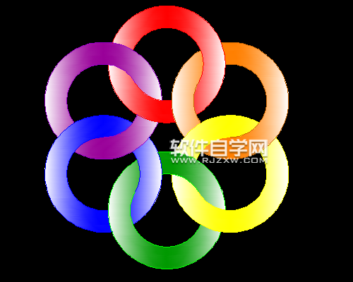 cad怎么畫六連環圖案