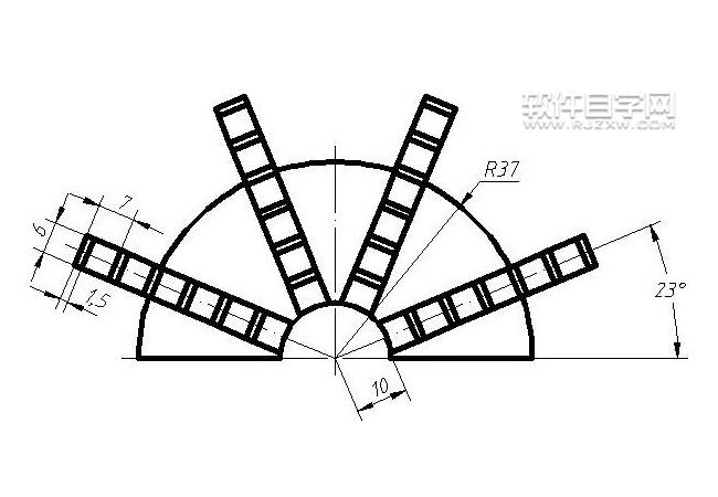 矩形及環形陣列的CAD練習題