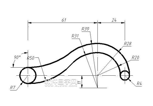 圓相切關(guān)系的CAD練習(xí)題