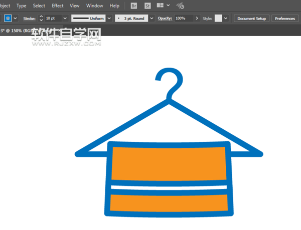 AI怎么畫掛著毛巾圖標(biāo)