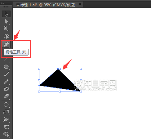 ai三角形怎么轉換為矩形形狀