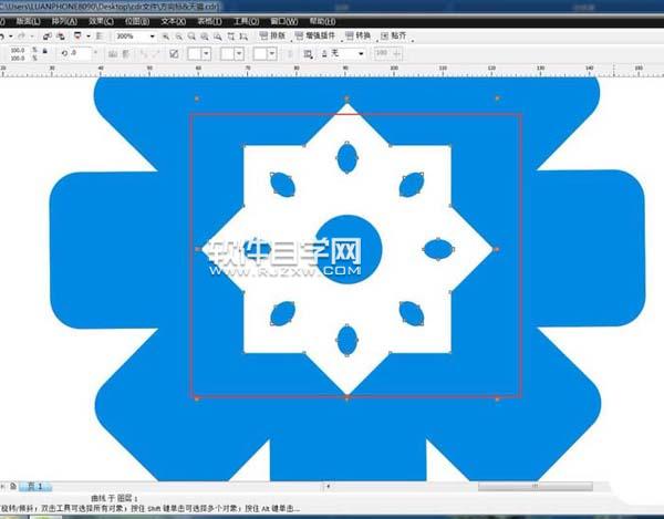 cdr中怎么環形花