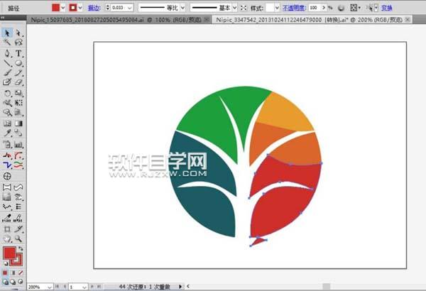 ai怎么畫花朵樣式的LOGO效果