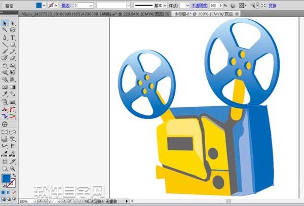 老式放映機怎么用AI設(shè)計