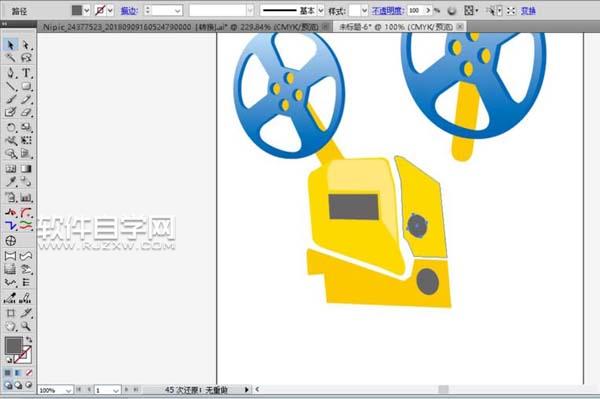老式放映機怎么用AI設(shè)計