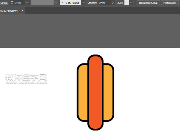 怎么用ai畫火腿腸面包