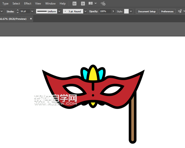 ai怎么畫舞會面具