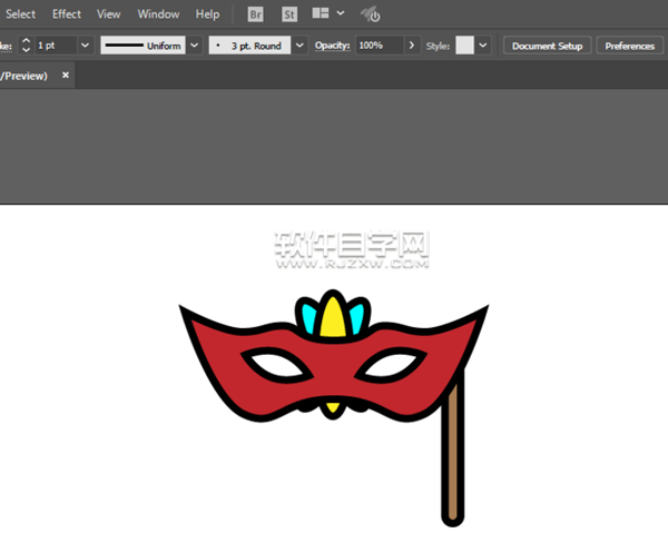 ai怎么畫舞會面具