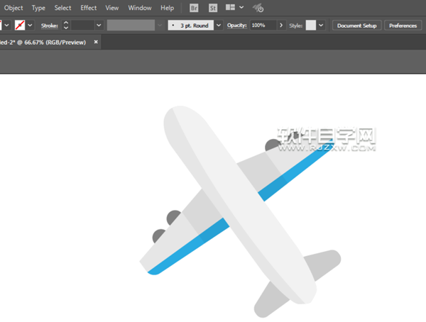 ai怎么畫飛機圖案