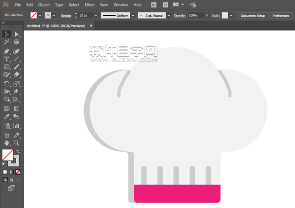 ai怎么畫廚師帽