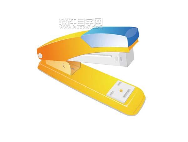 ai怎么畫訂書機素材