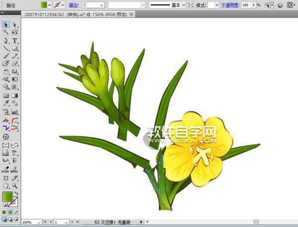 ai怎么畫夜來香素材