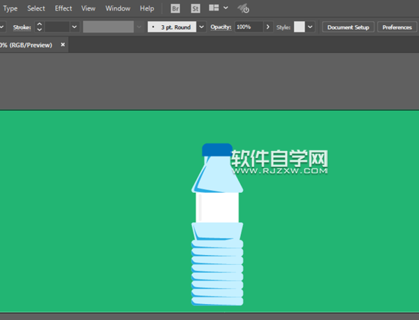 ai怎么畫礦泉水瓶