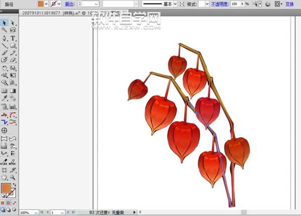 ai怎么畫新鮮燈籠果