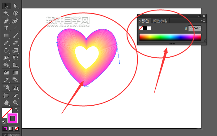 怎么繪制線性漸變的心形