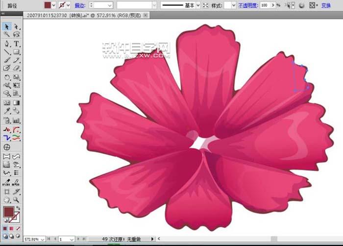 用AI設(shè)計(jì)波斯菊畫法