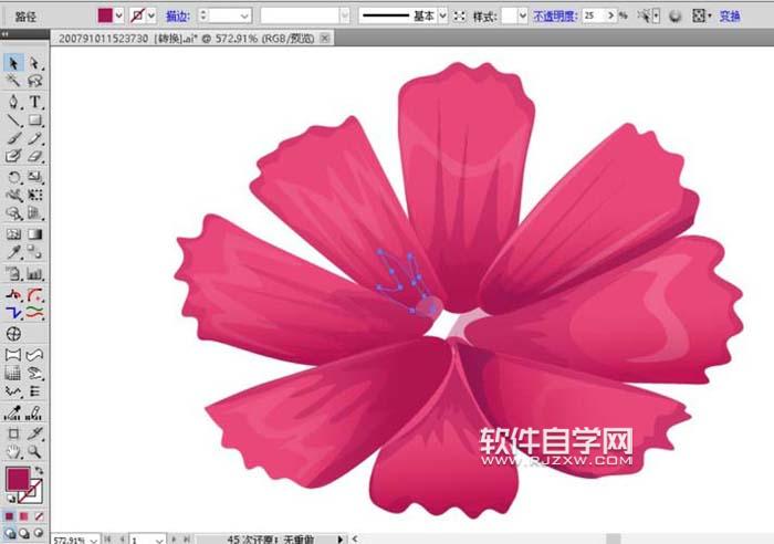 用AI設(shè)計(jì)波斯菊畫法