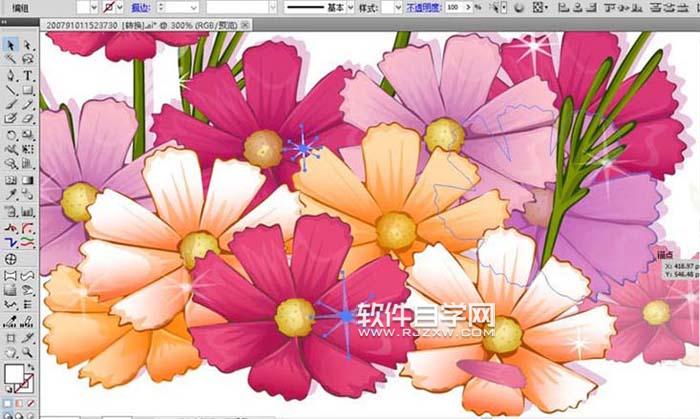 用AI設(shè)計(jì)波斯菊畫法