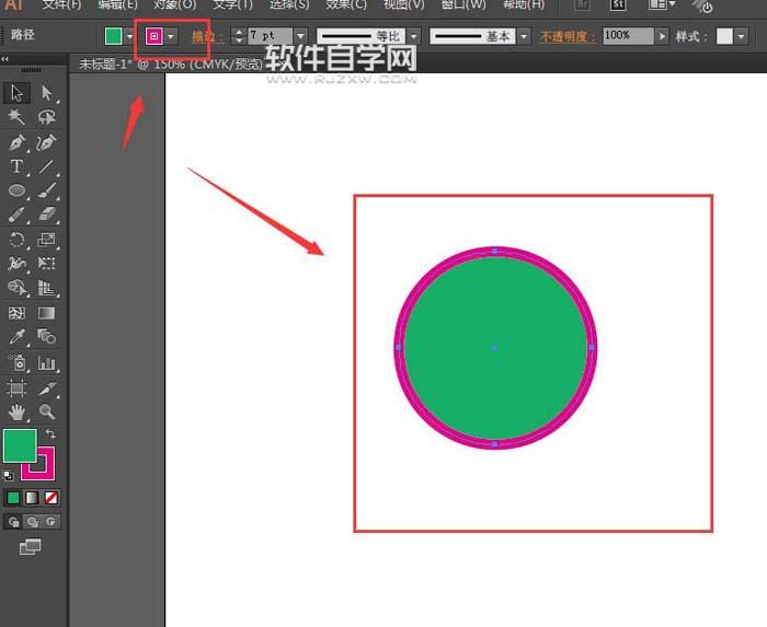 ai怎么給圖形描邊