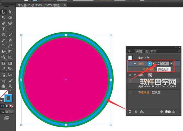 ai怎么給圖形描邊