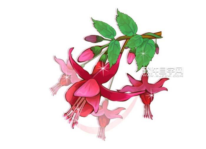 AI怎么畫海棠花