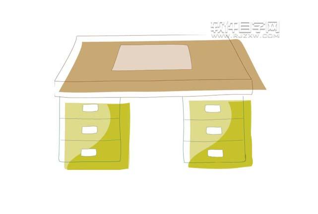 AI怎么畫(huà)老師辦公桌簡(jiǎn)筆畫(huà)