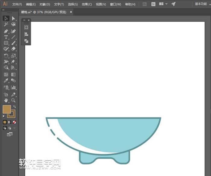 AI怎么畫一碗湯圓簡筆畫